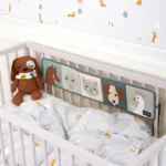 Carte senzorială pliabilă din bumbac organic - Country animals , ROOMMATE - imagine 3