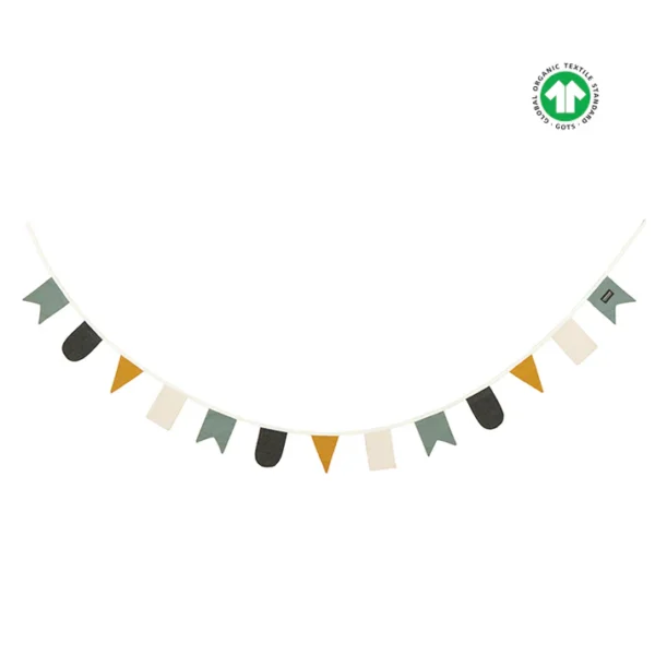 Ghirlandă decorativă multicoloră din bumbac organic - HIP HIP HOORAY, ROOMMATE