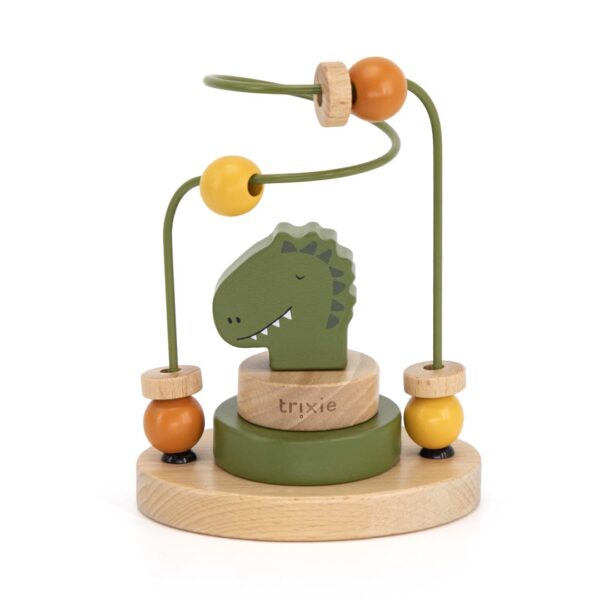 Jucărie din lemn - Spirală cu activități  - Mr. Dino, TRIXIE