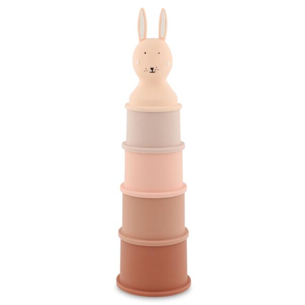 Jucărie de stivuit din silicon pentru baie - Mrs. Rabbit, TRIXIE