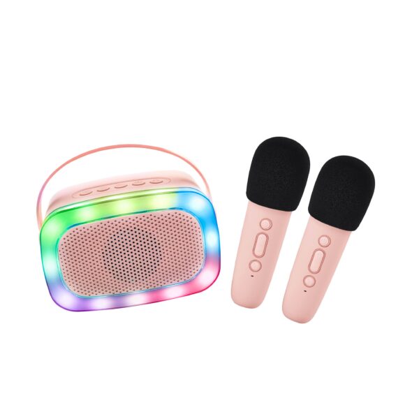 Set Karaoke pentru petreceri cu Bluetooth, boxă și 2 microfoane – Purple, LALARMA