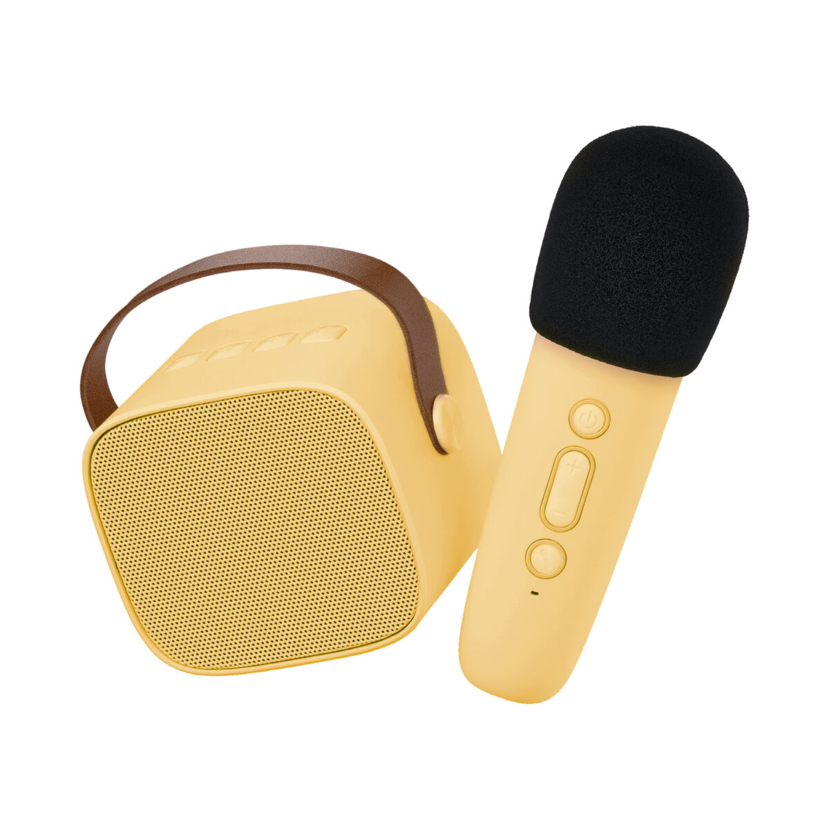 Sistem karaoke cu boxă bluetooth și microfon wireless - Yellow, LALARMA - imagine 1