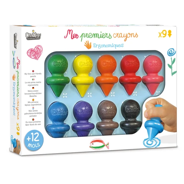 Set primele mele creioane cerate, CRÉA LIGN (9 buc.)