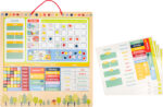 Organizator Săptămânal din lemn cu tablă magnetică - Educate, SMALL FOOT - imagine 3