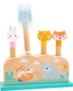Joc de apăsare din lemn- forme de inserat în culori pastel, SMALL FOOT - imagine 2