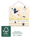 Ceas educațional din lemn cu calendar - Educate, SMALL FOOT