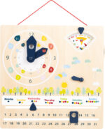 Ceas educațional din lemn cu calendar - Educate, SMALL FOOT - imagine 4
