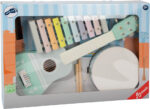 Set 3 instrumente muzicale din lemn, Pastel, SMALL FOOT - imagine 2