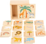 Joc educativ de memorie din lemn - Gasește perechiile - Safari, SMALL FOOT - imagine 2