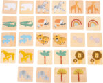 Joc educativ de memorie din lemn - Gasește perechiile - Safari, SMALL FOOT - imagine 4