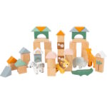 Cuburi din lemn pentru construit - Safari, SMALL FOOT