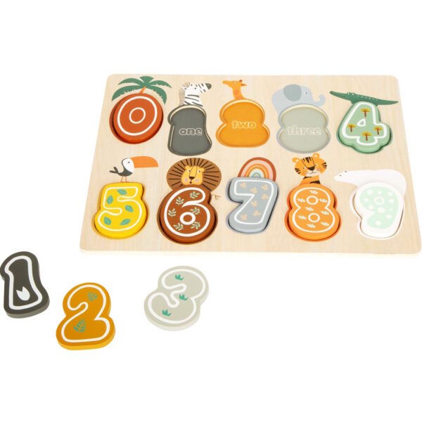 Puzzle educativ cu numere - Safari, SMALL FOOT