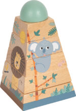 Turn de stivuire din lemn - Safari, SMALL FOOT - imagine 3