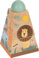 Turn de stivuire din lemn - Safari, SMALL FOOT - imagine 4