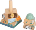 Turn de stivuire din lemn - Safari, SMALL FOOT - imagine 2