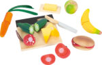 Set alimente pentru prânz din lemn, de tăiat - Fresh, SMALL FOOT - imagine 3