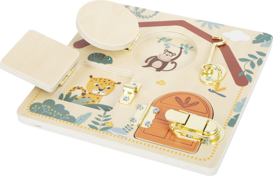 Panou de activități motorii cu încuietori - Safari, SMALL FOOT - imagine 5