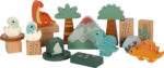 Cuburi din lemn pentru construcit - Dino, SMALL FOOT - imagine 4