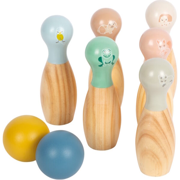 Set de bowling din lemn - Garden Buddies, SMALL FOOT