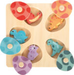 Joc de memorie din lemn FSC, Dino, SMALL FOOT - imagine 4