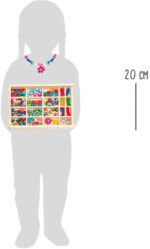 Set de mărgele de înșirat în cutie de lemn, SMALL FOOT - imagine 4