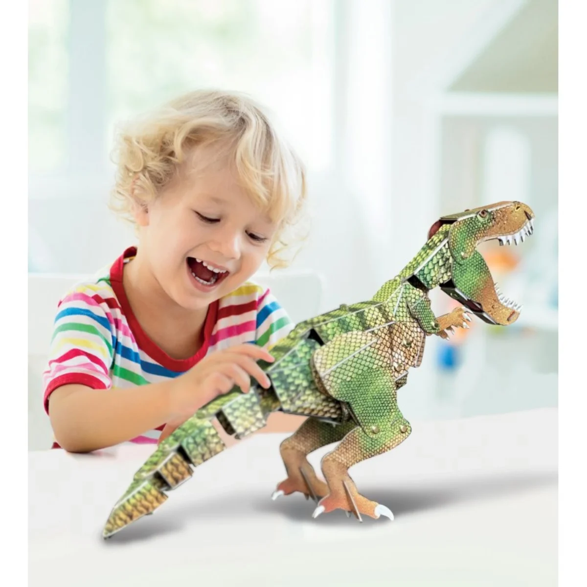 Set creativ 3D - Dinozaurul T-Rex, CRÉA LIGN, 6 ani+ - imagine 2