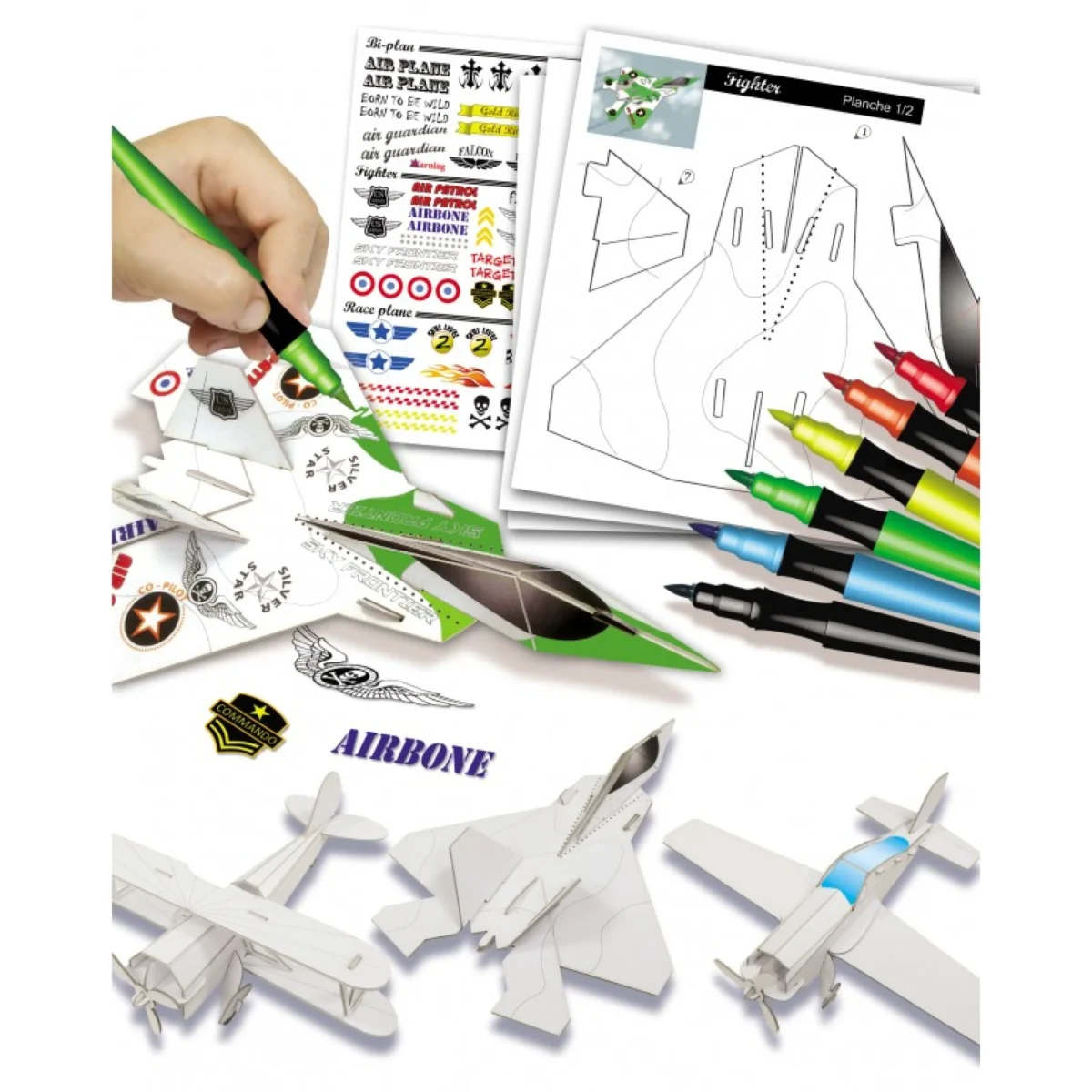 Set creativ - Asamblează Avionul 3D, CRÉA LIGN - imagine 2
