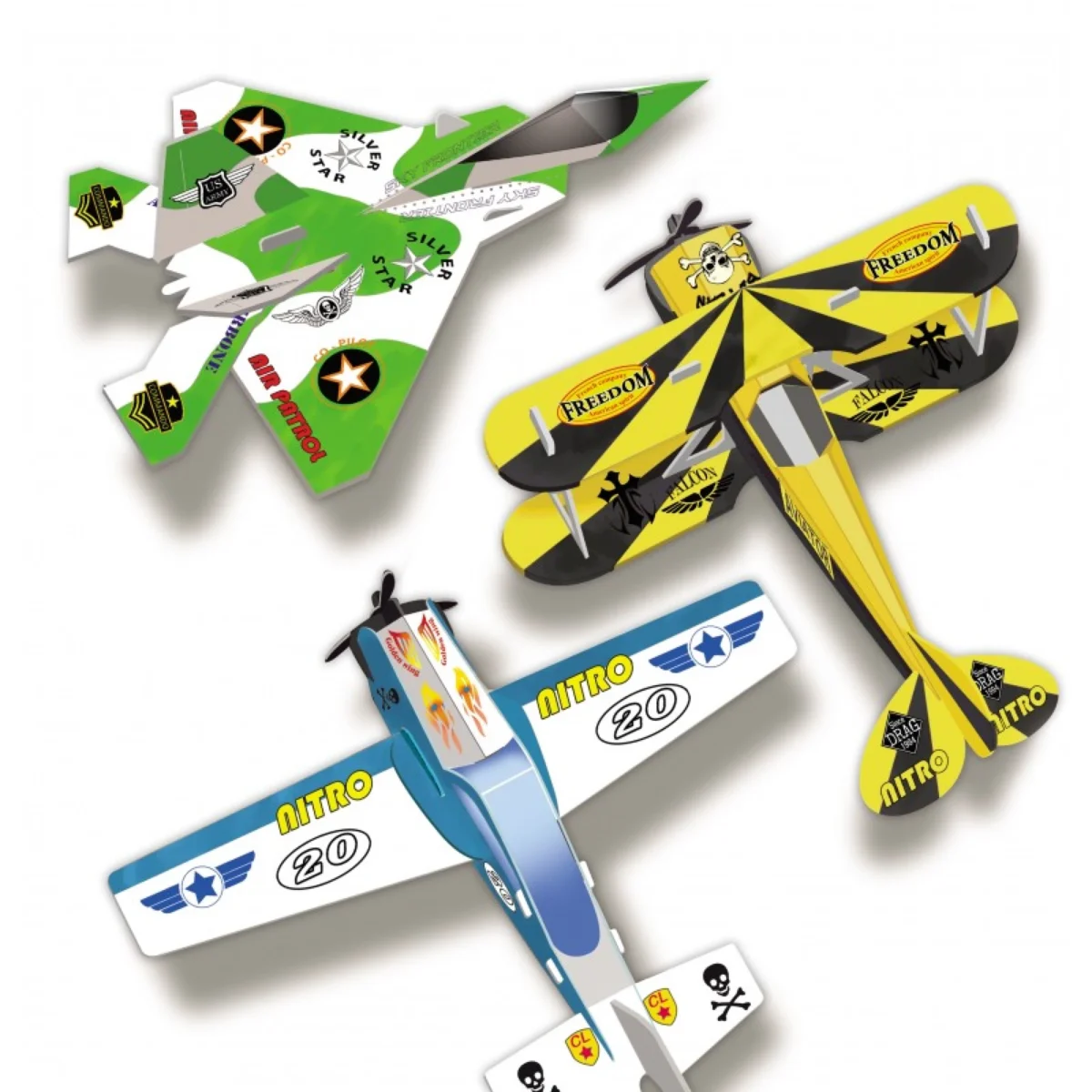 Set creativ - Asamblează Avionul 3D, CRÉA LIGN - imagine 3