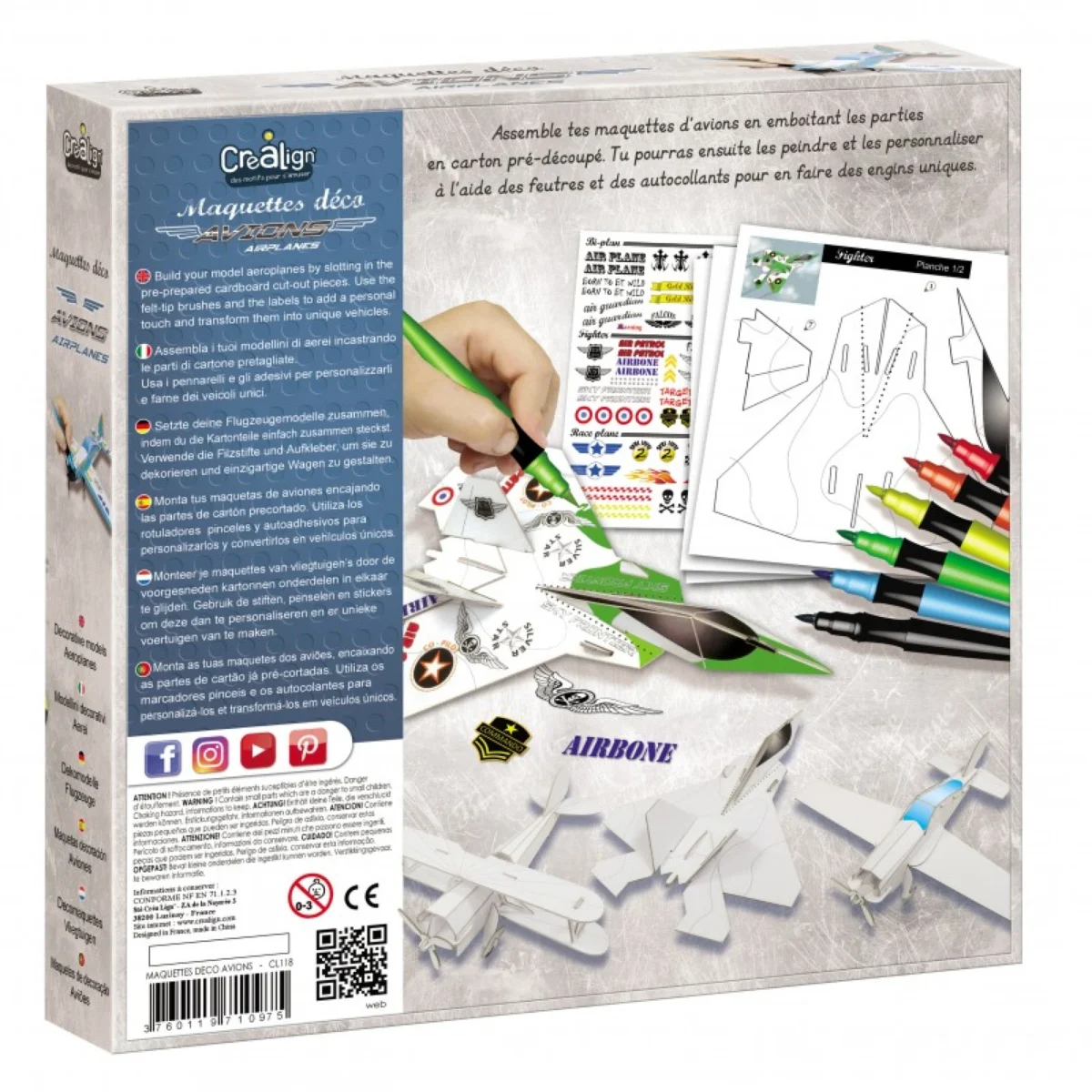 Set creativ - Asamblează Avionul 3D, CRÉA LIGN - imagine 4