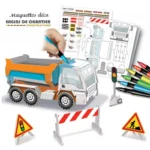 Set creativ - Asamblează Utilajul de construcție 3D, CRÉA LIGN, 6 ani + - imagine 2