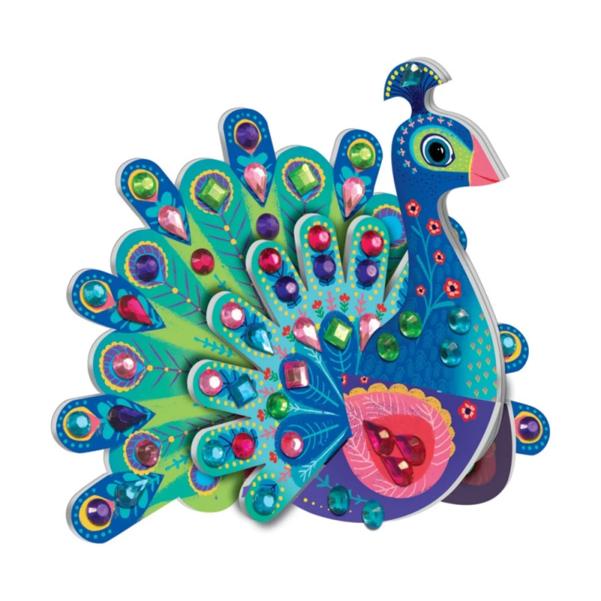 Set creativ – Animale Fantastice 3D decorate cu pietricele strălucitoare, CRÉA LIGN, 5 ani + - imagine 3