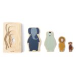 Puzzle interactiv din lemn în 4 straturi, Animale, TRIXIE - imagine 2