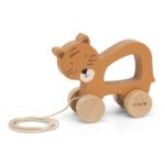 Jucărie din lemn cu roți și șnur pentru tras -Mr. Tiger, TRIXIE