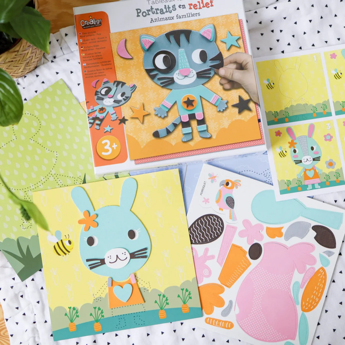 Set creativ – Creează tablouri colorate din spumă - Animale de companie, CRÉA LIGN, 3 ani+ - imagine 4