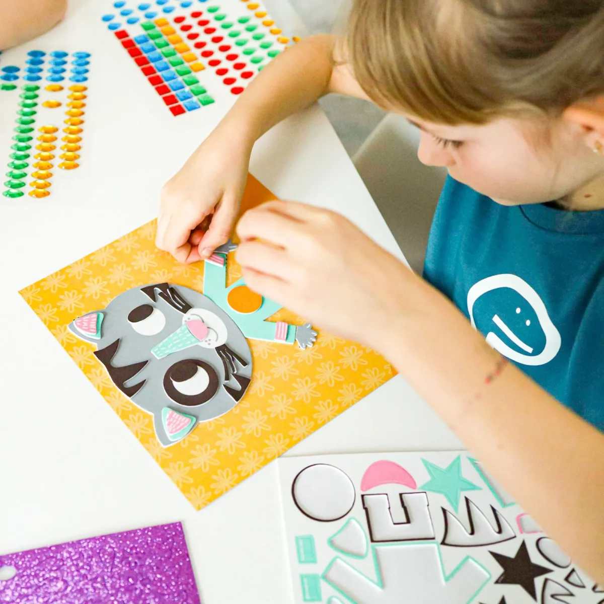 Set creativ – Creează tablouri colorate din spumă - Animale de companie, CRÉA LIGN, 3 ani+ - imagine 2