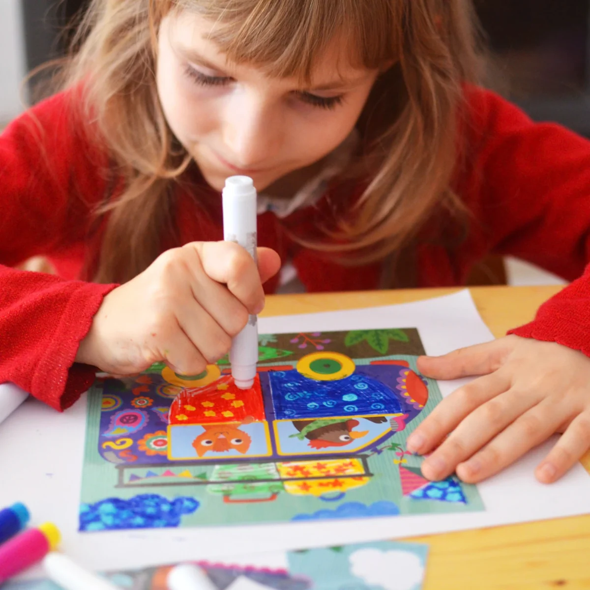 Set artistic - Creează și colorează cu markere magice - Travel, CRÉA LIGN, 3 ani+ - imagine 4