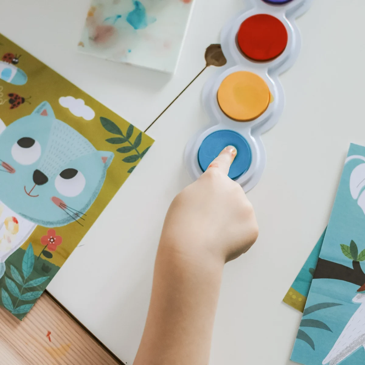 Set creativ - Pictează cu degețelele - Animale domestice, CRÉA LIGN, 3 ani+ - imagine 3