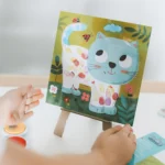 Set creativ - Pictează cu degețelele - Animale domestice, CRÉA LIGN, 3 ani+ - imagine 5
