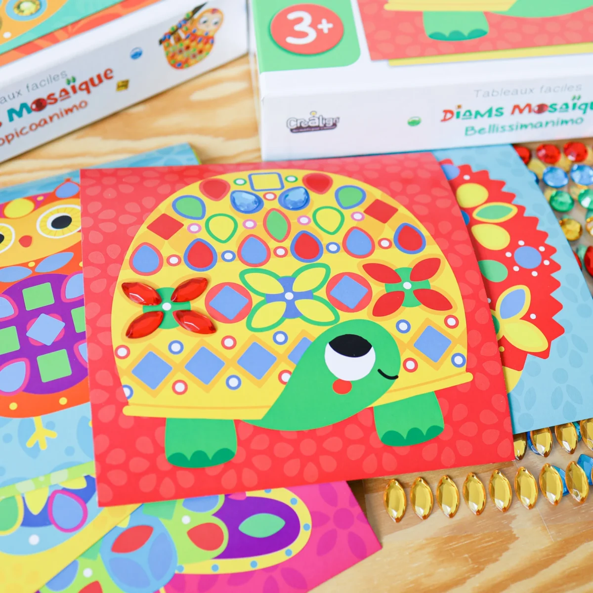 Set creativ - Animale de decorat cu mozaic sclipitor, CRÉA LIGN - imagine 3