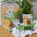 Activitate creativă din hârtie - Taie și Asamblează - Animale din Savana, CRÉA LIGN - imagine 2