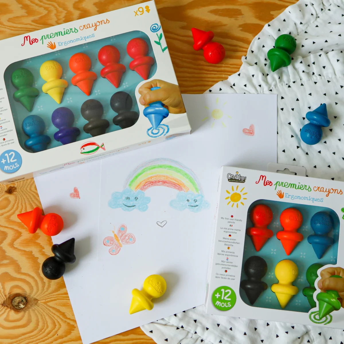 Set primele mele creioane cerate, CRÉA LIGN (9 buc.) - imagine 2