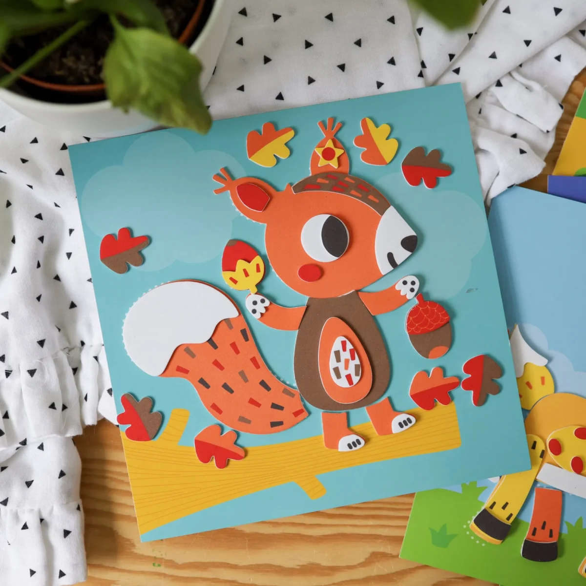 Set creativ – Creează tablouri colorate din spumă - Animale din Pădure, CRÉA LIGN, 3 ani+ - imagine 4