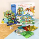 Set creativ - Creează și decorează dinozauri cu solzi strălucitori, CRÉA LIGN, 3 ani + - imagine 2