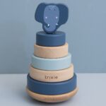 Jucărie de stivuit din lemn - Mrs. Elephant, TRIXIE - imagine 3