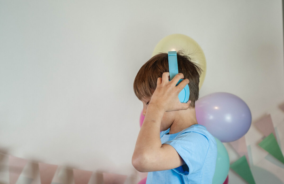 Căști wireless pentru copii cu funcție de anulare a zgomotului- Blue, LALARMA - imagine 5
