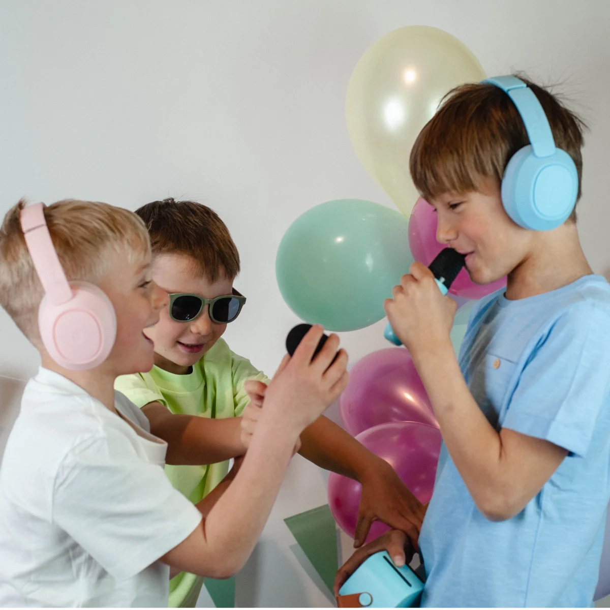 Căști wireless pentru copii cu funcție de anulare a zgomotului- Blue, LALARMA - imagine 2