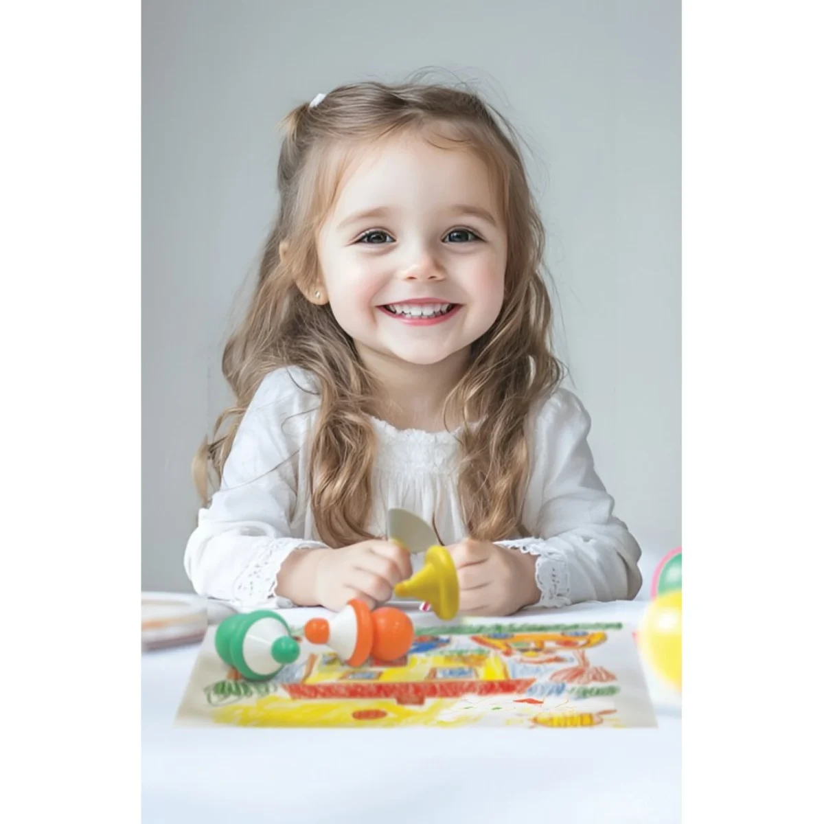 Markere lavabile pentru copii – Primele mele culori, CRÉA LIGN (8 buc.) - imagine 2