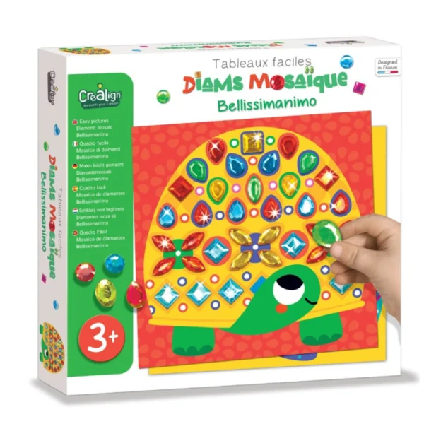 Set creativ - Animale de decorat cu mozaic sclipitor, CRÉA LIGN
