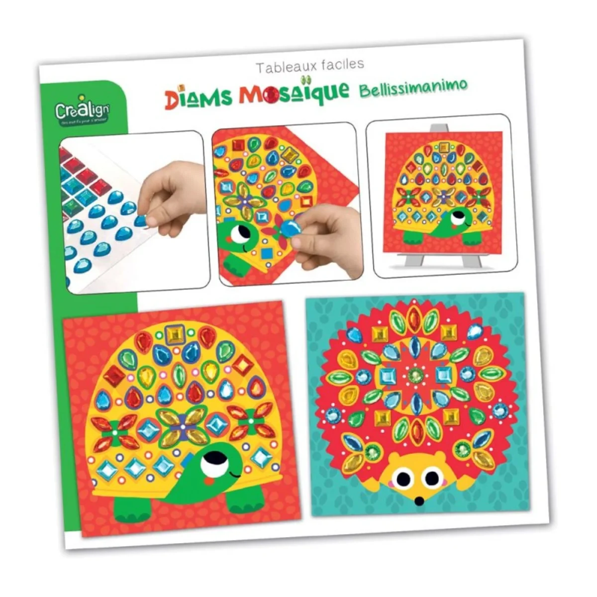 Set creativ - Animale de decorat cu mozaic sclipitor, CRÉA LIGN - imagine 9