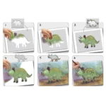 Set de șabloane pentru desen -  Dinozauri, CRÉA LIGN - imagine 2